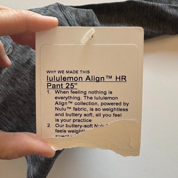 NWT Lululemon Align Pant 25 Space Dye Grey Heather Legging Soft - Picture 5 of 6